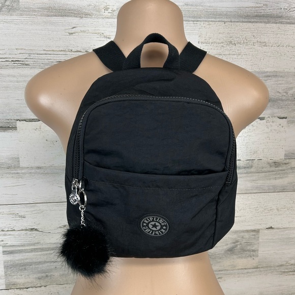 Kipling Marlee Nylon Backpack Black With Gorilla Charm - Picture 2 of 8